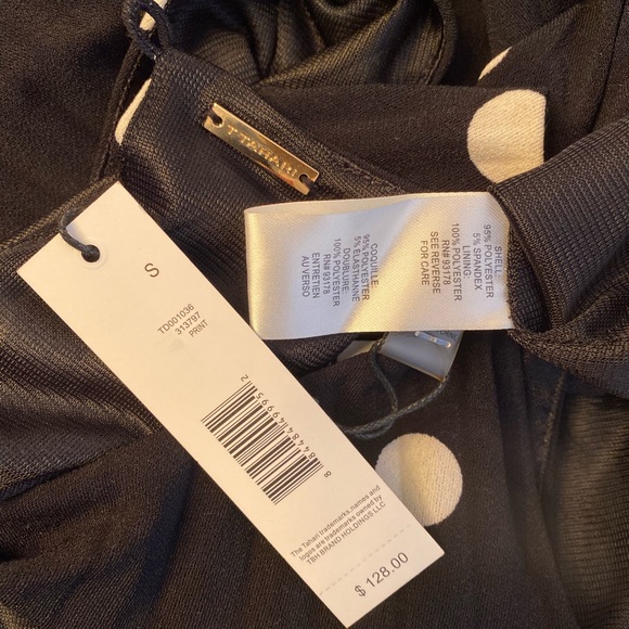 🆕Tahari polka dot pleated sleeveless dress - Picture 10 of 13